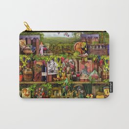 The Poetry of Wine Carry-All Pouch | Vines, Collage, France, Wine, Tuscany, Photomontage, Aimeestewart, Grapes, Leaves, Digital 