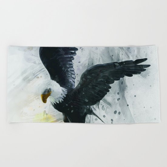 Bald Eagle Painting Beach Towel By Ianmitchell Society6