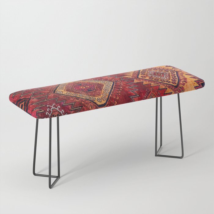 N200 - Berber Moroccan Heritage Oriental Traditional Moroccan Style Bench