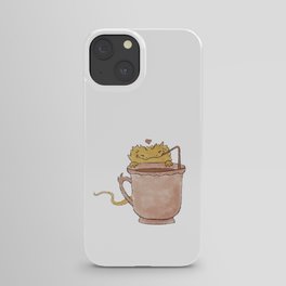 Bearded Dragon Sipping Cocoa iPhone Case