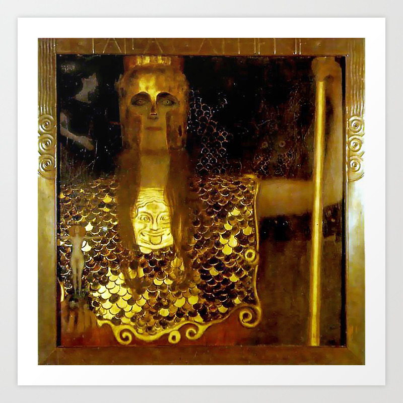 Pallas Athena Gustav Klimt Art Print By Vintagegermany Society6