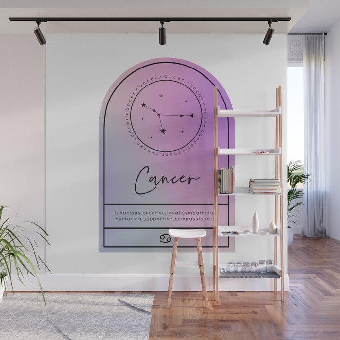 Cancer Zodiac | Iridescent Arches Wall Mural