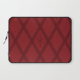 Retro Criss Cross Maroon Red Laptop Sleeve