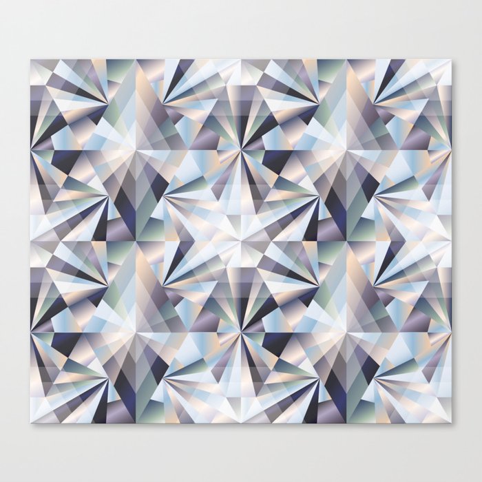 Diamond seamless background, vintage illustration Canvas Print