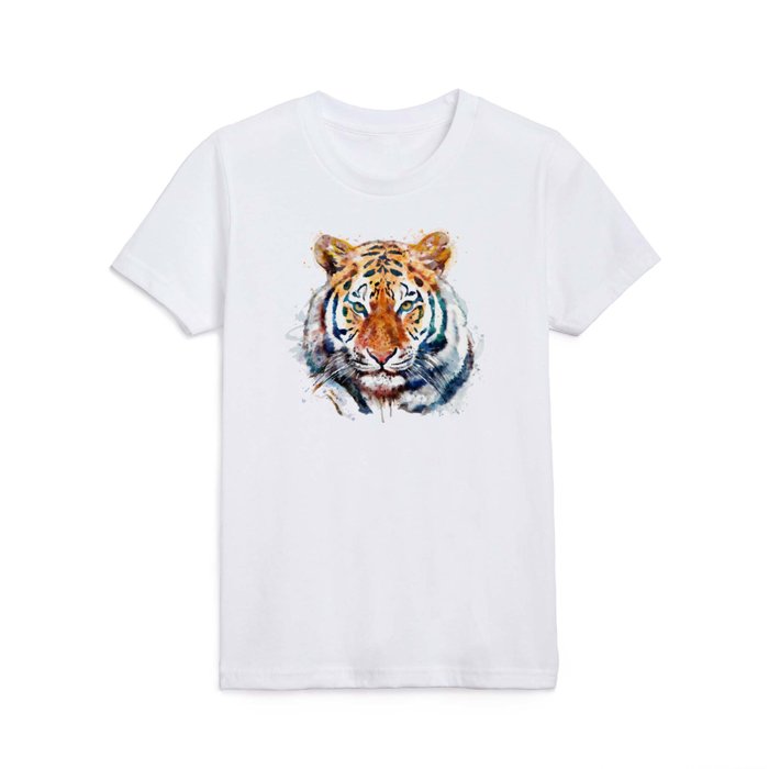 Tiger Head watercolor Kids T Shirt