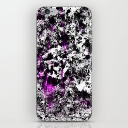 White, black and little pink iPhone Skin
