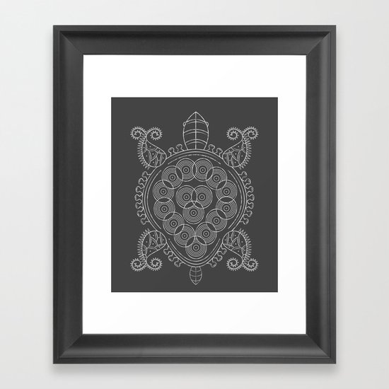 Pattern Tortoise Framed Art Print