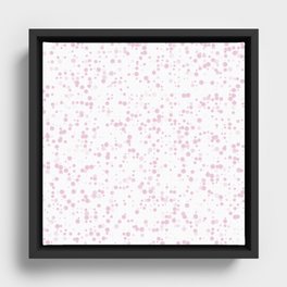 Soft elegant baby rose pink bubbles Framed Canvas