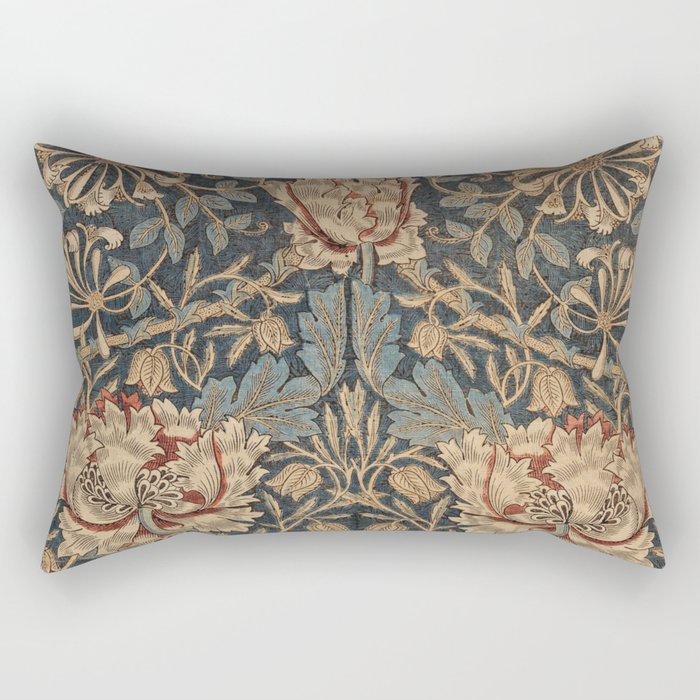 William Morris Honeysuckle Floral Rectangular Pillow