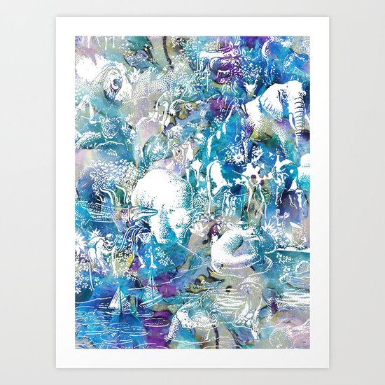 The barge waiting - Noah Art Print