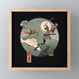 Jurassic Samurai Framed Mini Art Print