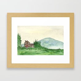 Cabin In The Woods Framed Art Print