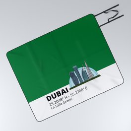 Dubai La Salle Green Picnic Blanket