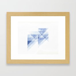 Blue Triangles Framed Art Print