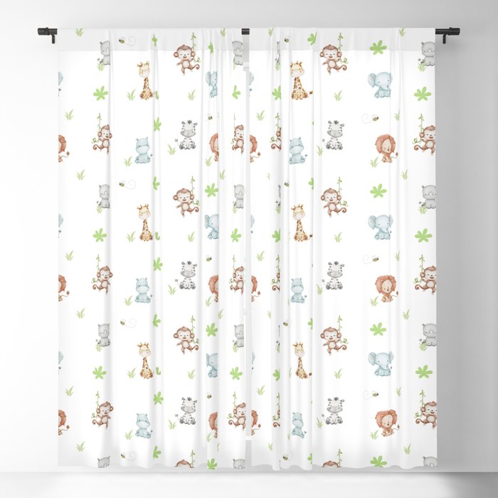 Safari Animals Nursery Blackout Curtain