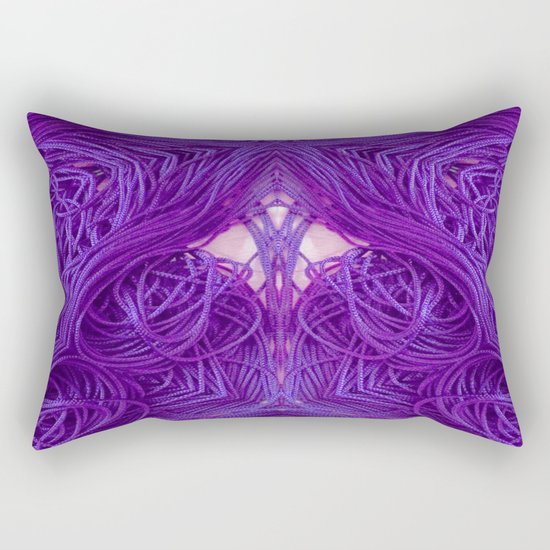 Purple Coils Rectangular Pillow