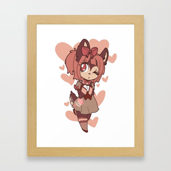 coffee deer sweetheart Framed Art Print