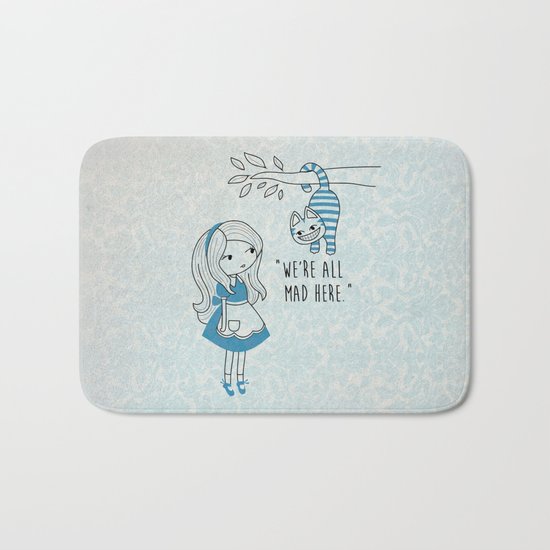 Alice and Cat Bath Mat