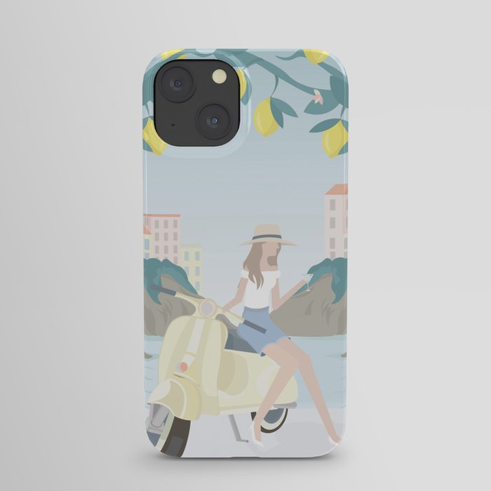 Scooter ride in Italy with lemon trees and cocktails iPhone Case