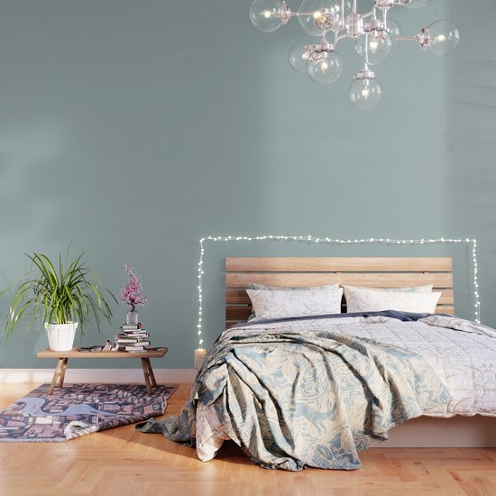 Blue Green Solid Color Pairs Ppg Glidden Willow Ppg1145 4 Accent Shade To Night Watch Wallpaper By Simply Solids Colors Single Shades Society6 - Blue Willow Paint Color Ppg