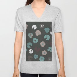Abstract painting universal freehand floral seamless pattern. Graphic design V Neck T Shirt