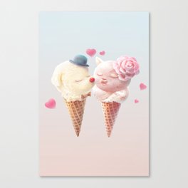 Ice Cream Love Canvas Print
