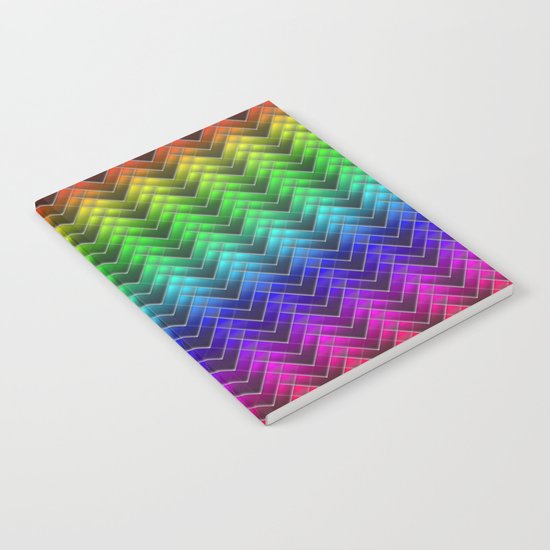 Zigzag pattern rainbow colors Notebook