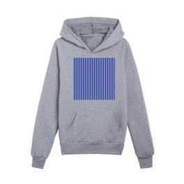 Blue and Purple Stripes Kids Pullover Hoodies