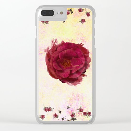 Sweet Aroma Rose Clear iPhone Case