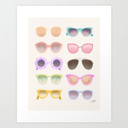 Colorful Sunglasses Art Print