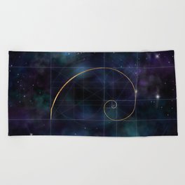 Golden Spiral - Sacred Geometry Beach Towel