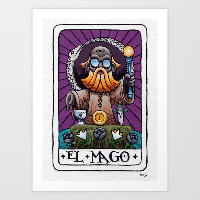Tarot El Mago Art Print