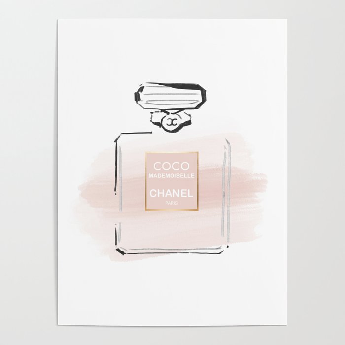 Pink powder perfume bottle Poster by Brea Sommers