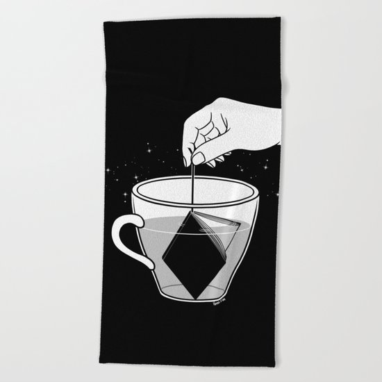 A Cup of Book Beach Towel