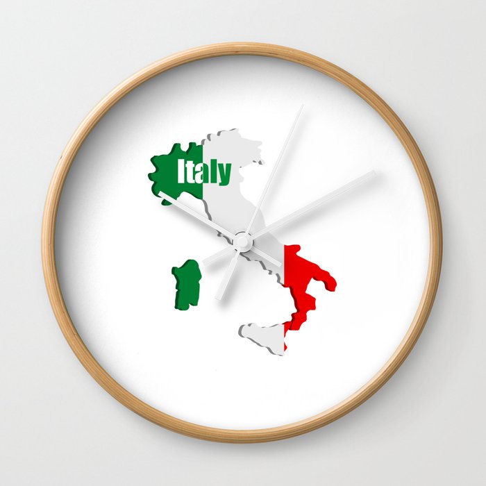 Italy map Wall Clock