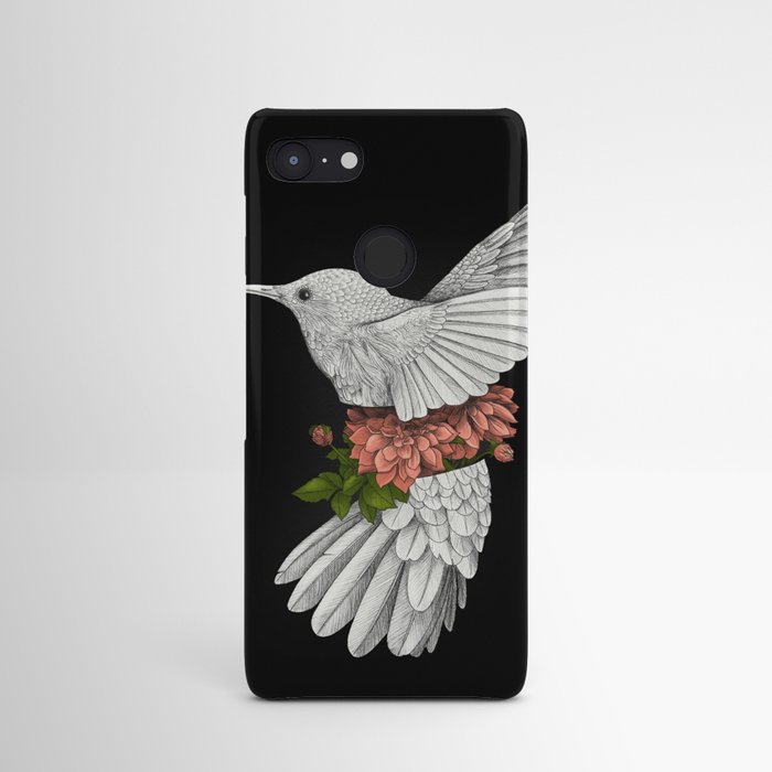 Hummingbird and Dahlias Android Case
