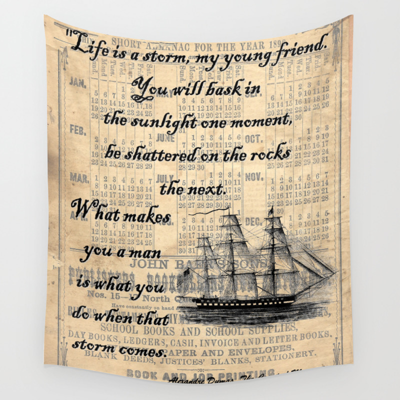 Count Of Monte Cristo Quote Wall Tapestry By Paperrescuedesigns Society6