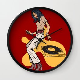 Vinyl Records Dancer Wall Clock