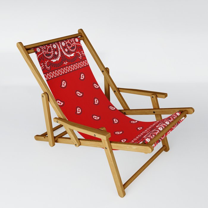 Paisley Bandana Red Southwestern Boho Sling Chair by Walk on Water Society6