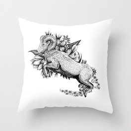 Goat  - Go Vegan Throw Pillow