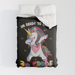 Ready To Crush 3rd Grade Dabbing Unicorn Comforter
