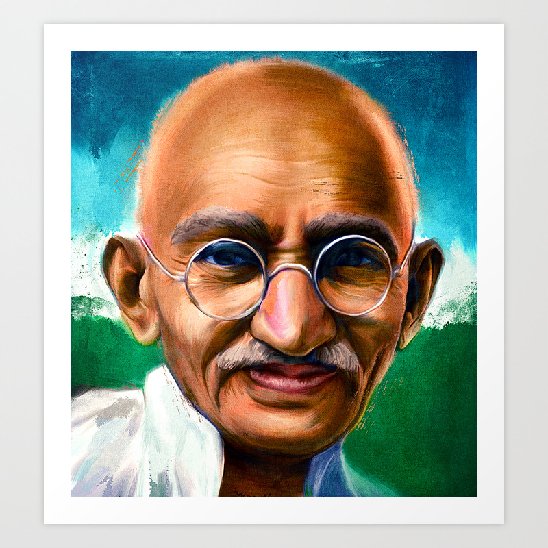 Mahatma Gandhi Art Print by Dasha Shu | Society6