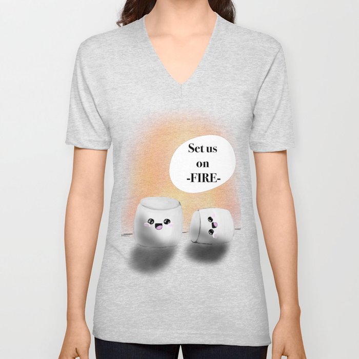 Masochist Marshmallows V Neck T Shirt