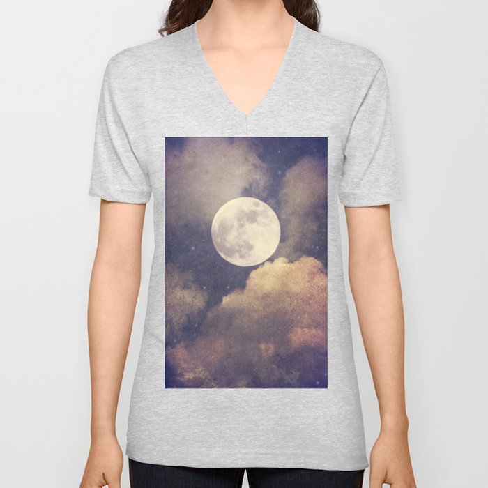 To the Moon and Back  V Neck T Shirt