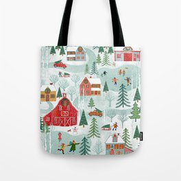 New England Christmas Tote Bag