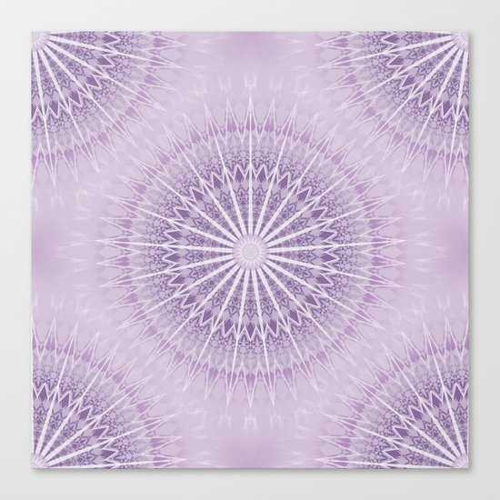 Lavender Geometric Mandala Canvas Print