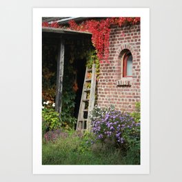Autumn cottage | cottagecore | Germany Art Print
