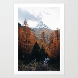 Autumn Colors by the Matterhorn Art Print