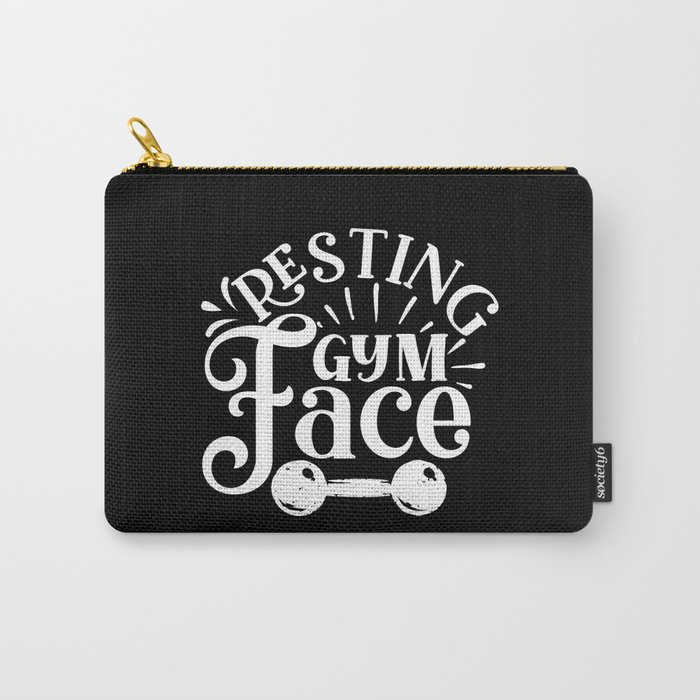 Resting Gym Face Funny Description Fitness Carry-All Pouch