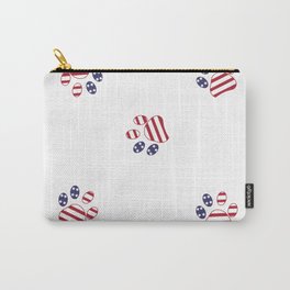 Flag design paw print pattern Carry-All Pouch